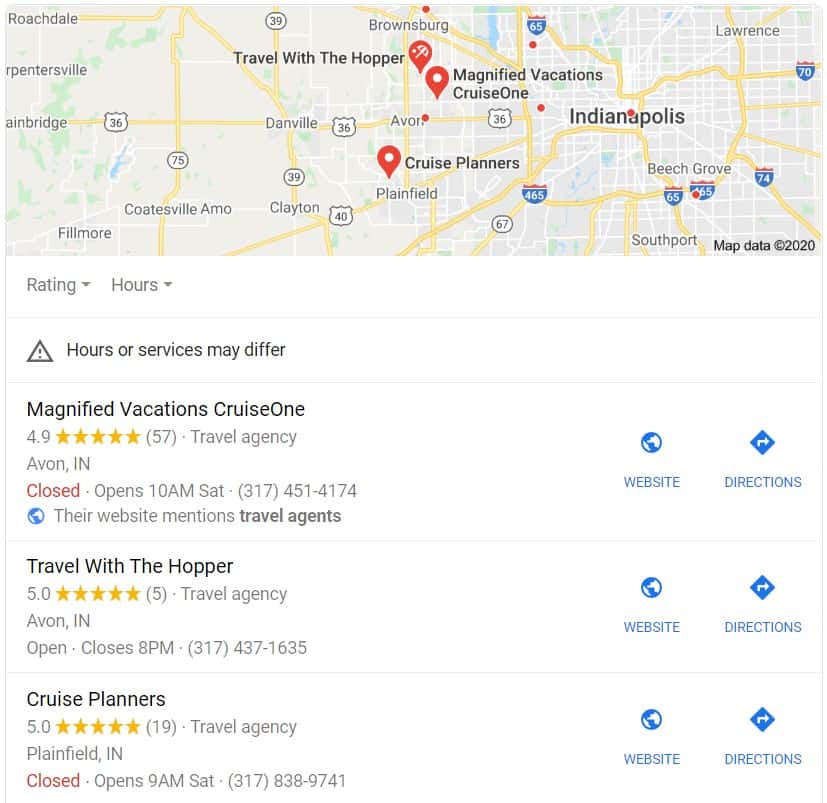 How to find the Best Travel Agent - Google Three Pack